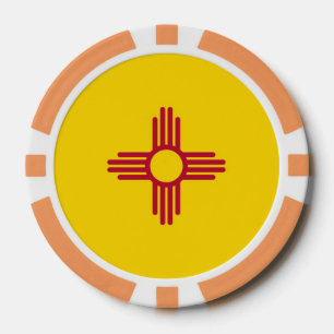 Patriotic poker chips with Flag Of New Mexico
