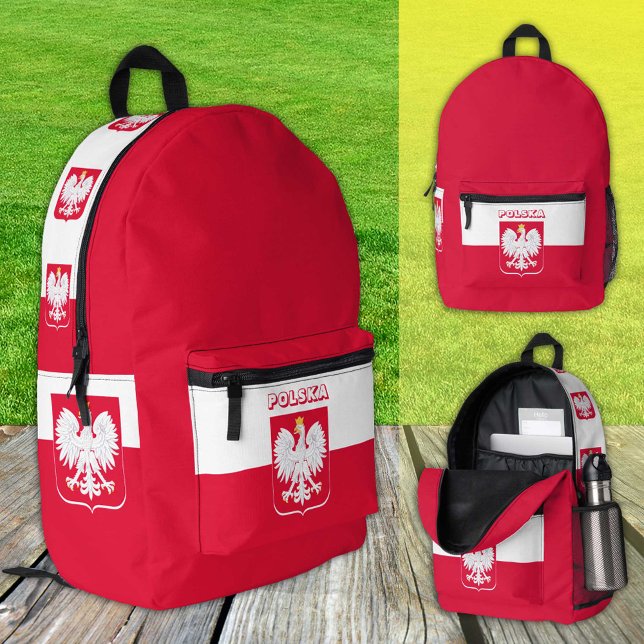 Patriotic Polish Flag backpack, Poland / Polska Printed Backpack (Creator Uploaded)