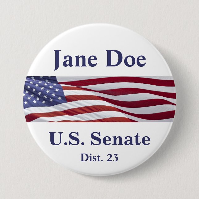 Patriotic Political Campaign 7.5 Cm Round Badge (Front)