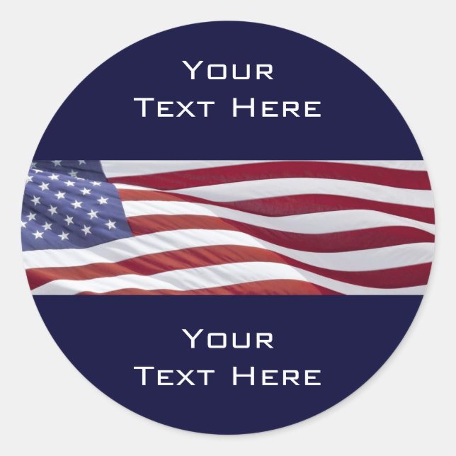Patriotic Political Campaign Classic Round Sticker (Front)