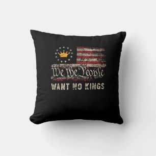 Patriotic Politics Protest No Kings In America Cushion