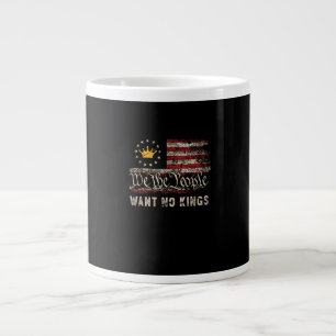 Patriotic Politics Protest No Kings In America Large Coffee Mug