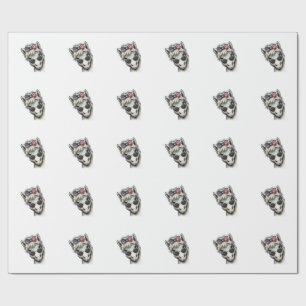 Patriotic Pony With Sunglasses Vintage Vector Desi Wrapping Paper