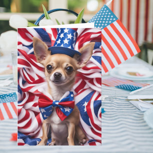Patriotic Pooch Blank Greeting Card