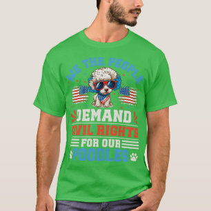 Patriotic Poodle Dog T-Shirt
