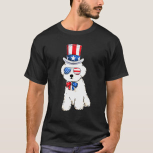Patriotic Poodle Dog Usa American Flag Men Women 4 T-Shirt