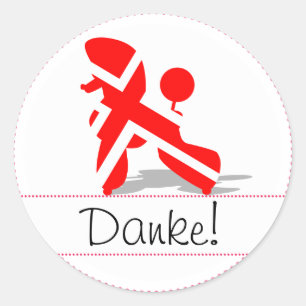 Patriotic Poodles Classic Round Sticker