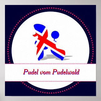 Patriotic Poodles Poster