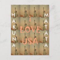 Patriotic Pop Art: "I Love USA" Graphic Art Design