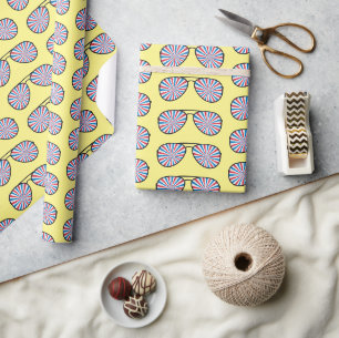 Patriotic PopArt Swirl Sunglasses Wrapping Paper