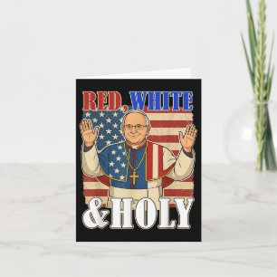 Patriotic Pope Leo Xiv Humour Design Card