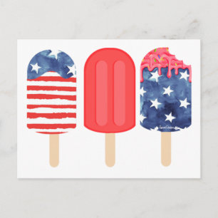 Patriotic Popsicle Postcard