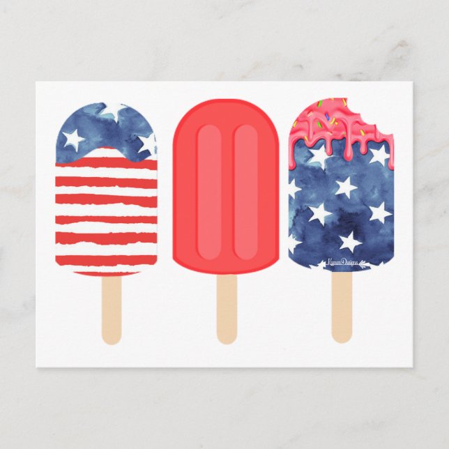 Patriotic Popsicle Postcard (Front)