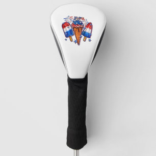 Patriotic Popsicles Ice Cream 4th of July Golf Head Cover