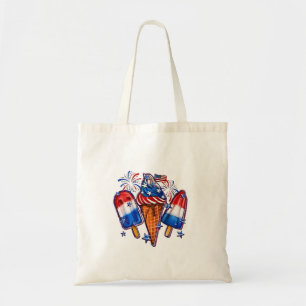 Patriotic Popsicles Ice Cream 4th of July Tote Bag