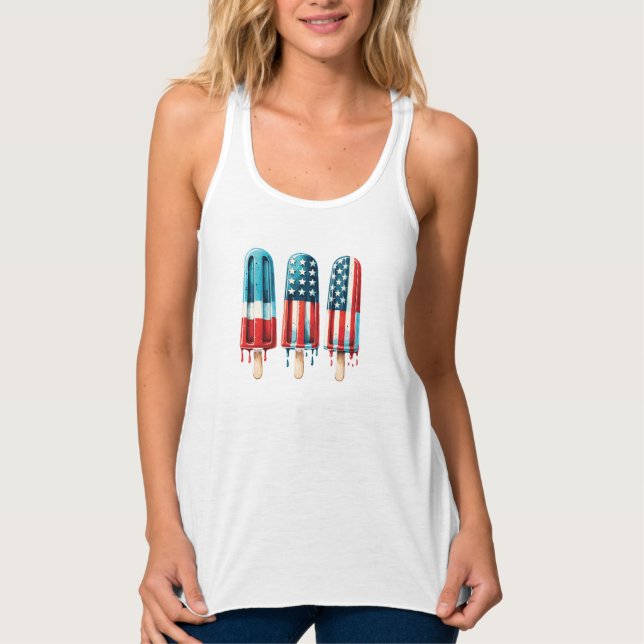 Patriotic Popsicles Singlet (Front)