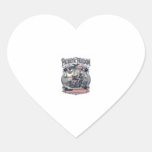 Patriotic Porch Bookworm Vector Graphic Tee Heart Sticker