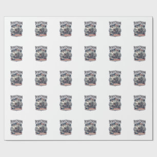 Patriotic Porch Bookworm Vector Graphic Tee Wrapping Paper