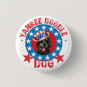 Patriotic Portuguese Water Dog 3 Cm Round Badge