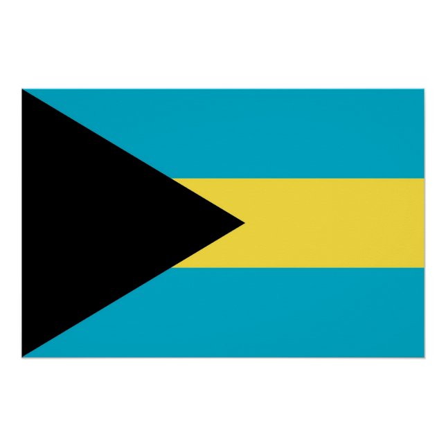 Patriotic poster with Flag of Bahamas (Front)