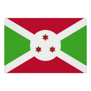 Patriotic poster with Flag of Burundi