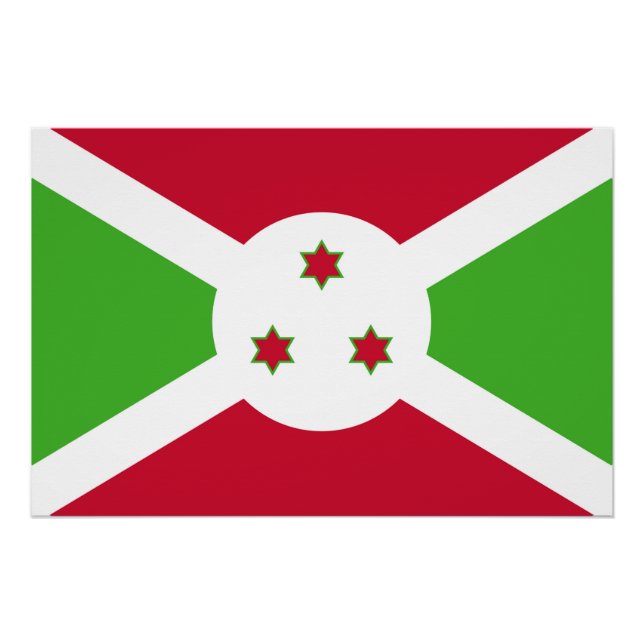 Patriotic poster with Flag of Burundi (Front)