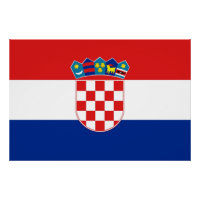 Patriotic poster with Flag of Croatia