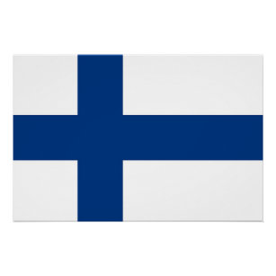 Patriotic poster with Flag of Finland