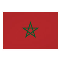 Patriotic poster with Flag of Morocco