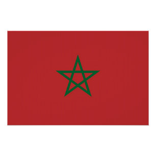 Patriotic poster with Flag of Morocco
