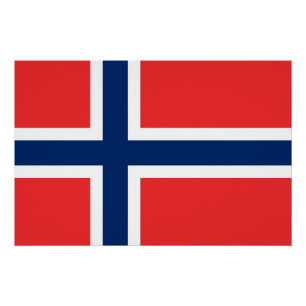 Patriotic poster with Flag of Norway