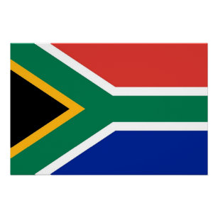 Patriotic poster with Flag of South Africa