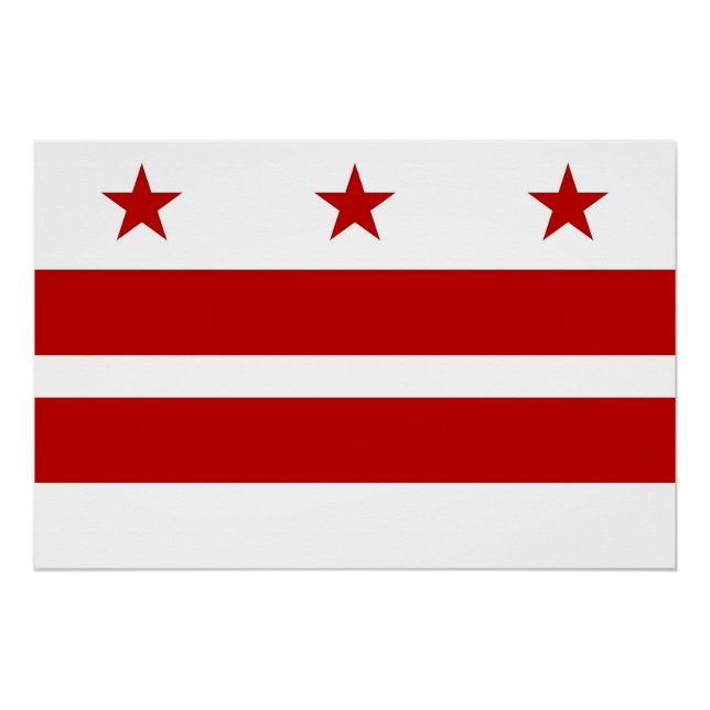 Patriotic poster with Flag of Washington DC (Front)