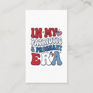 Patriotic Pregnant Era Vintage Pregnancy Shirt_1 Business Card