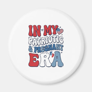 Patriotic Pregnant Era Vintage Pregnancy Shirt_1 Magnet