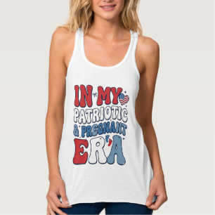 Patriotic Pregnant Era Vintage Pregnancy Shirt_1 Singlet