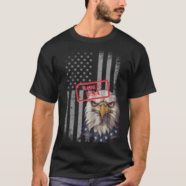 Patriotic Pride: 'Made in USA' T-Shirt (Front)