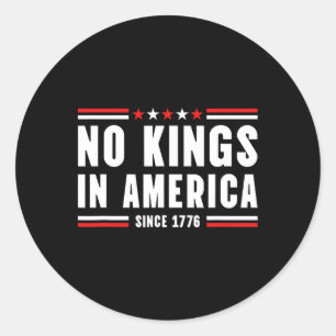 Patriotic Pro-democracy Protest June 14 No Kings I Classic Round Sticker