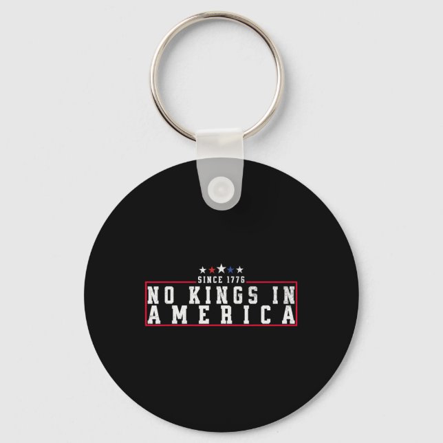 Patriotic Pro-democracy Protest June 14 No Kings I Key Ring (Front)