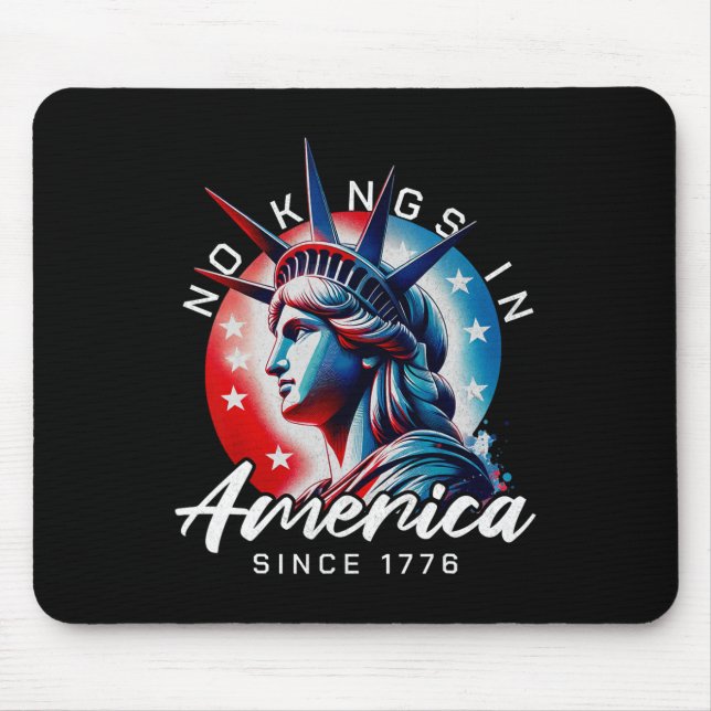 Patriotic Pro-democracy Protest June 14 No Kings I Mouse Pad (Front)