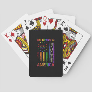Patriotic Protest No Kings In America Playing Cards