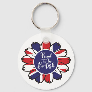 Patriotic Proud to Be British Key Ring