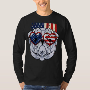 Patriotic Pug 4th Of July Cute Dog American Flag S T-Shirt