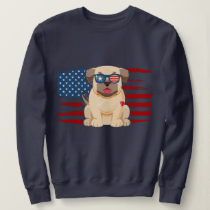 Patriotic Pug Sweatshirt