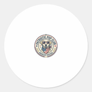 Patriotic Pup Club Patriotic Patriotic Pet Breed V Classic Round Sticker