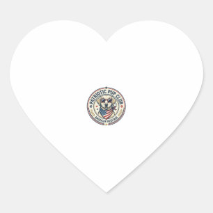 Patriotic Pup Club Patriotic Patriotic Pet Breed V Heart Sticker