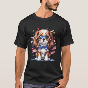 Patriotic Puppy 4th of July USA Independence Day T-Shirt