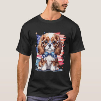 Patriotic Puppy 4Th Of July Usa Independence Day T-Shirt