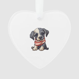 Patriotic Puppy - Style 11 Ornament