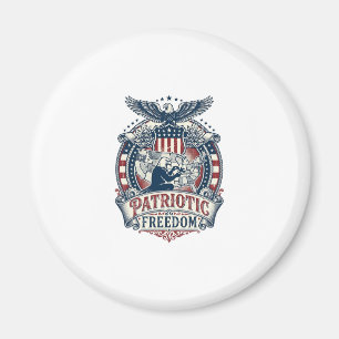 Patriotic Puzzle Lover Vector Graphic Tee Magnet